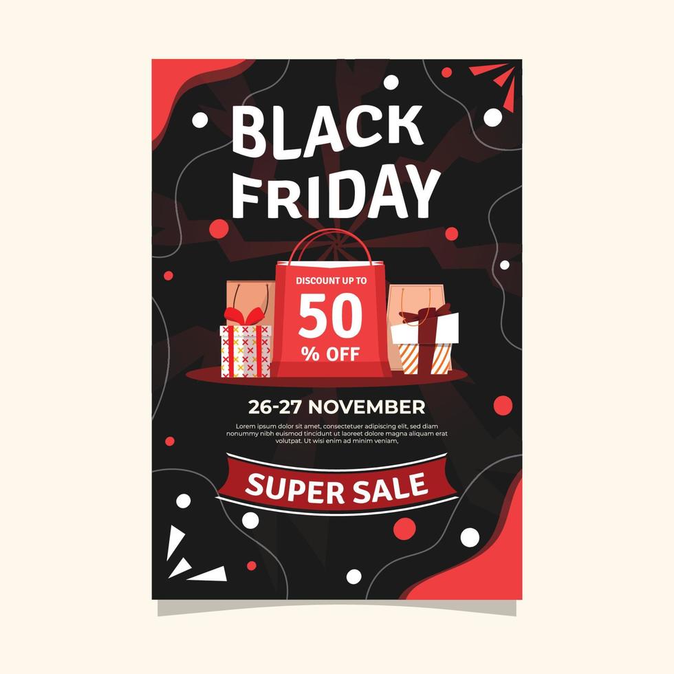 Black Friday Poster Template vector