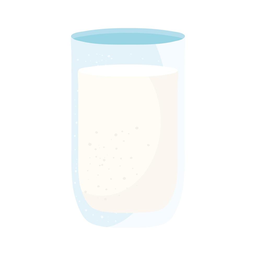 glass with milk drink icon vector
