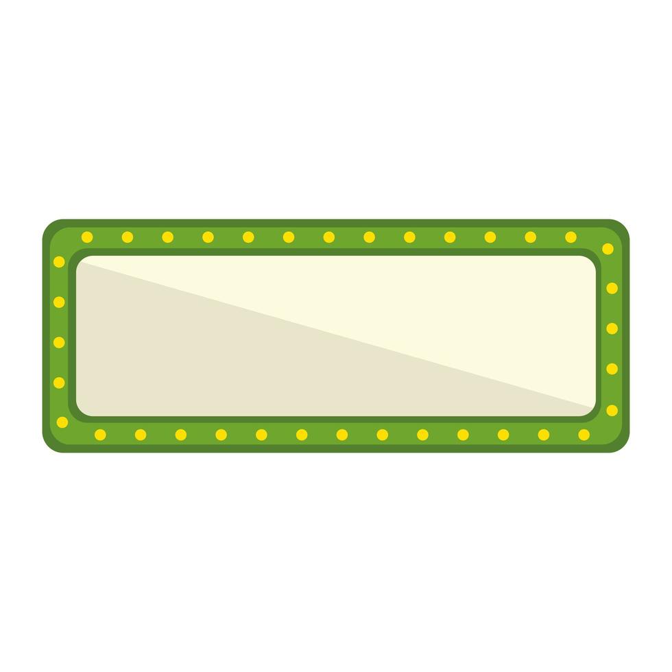 rectangular bulb sign vector