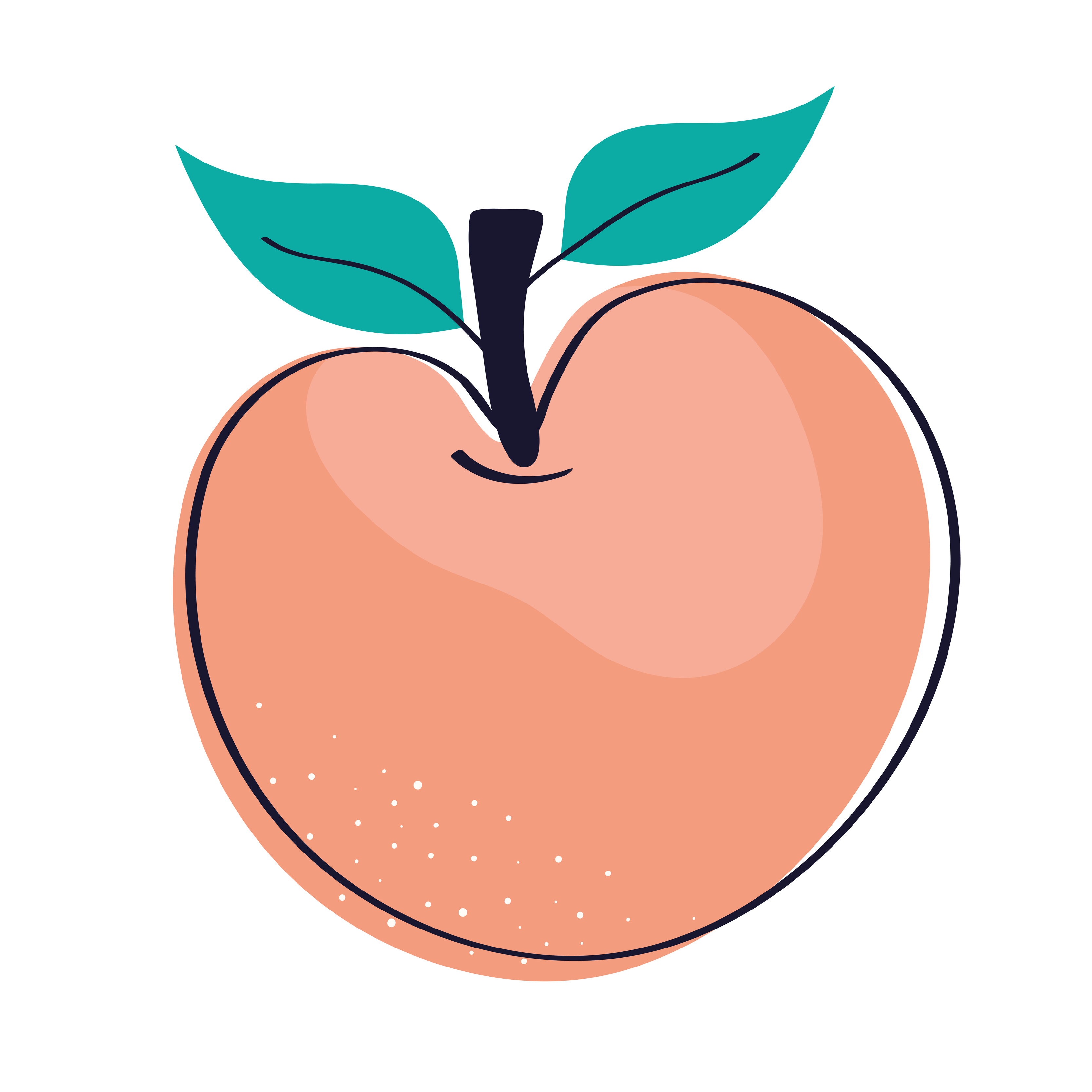 peach tropical fruit 3941651 Vector Art at Vecteezy