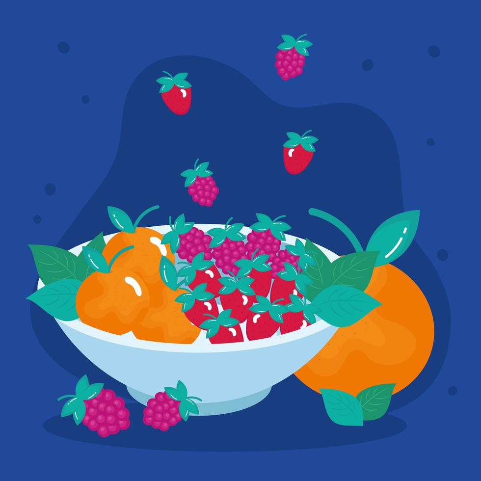fresh fruits bowl 3941672 Vector Art at Vecteezy