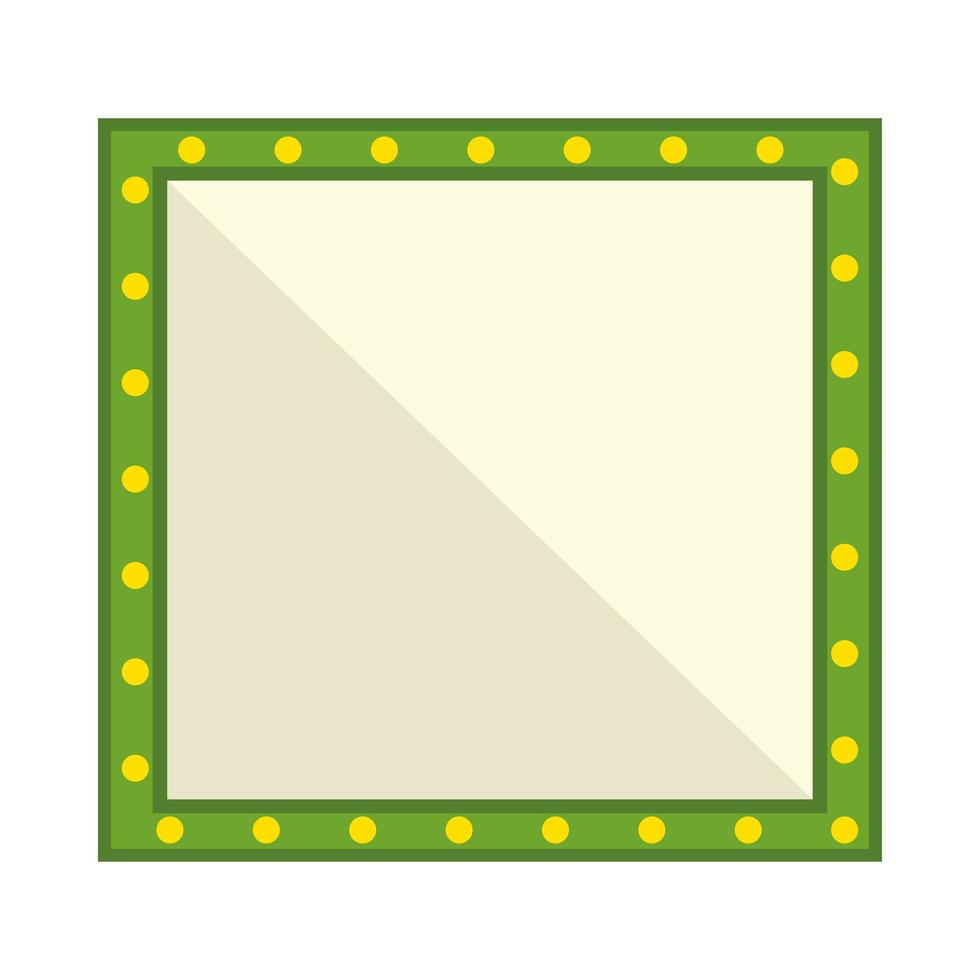 square bulb sign vector