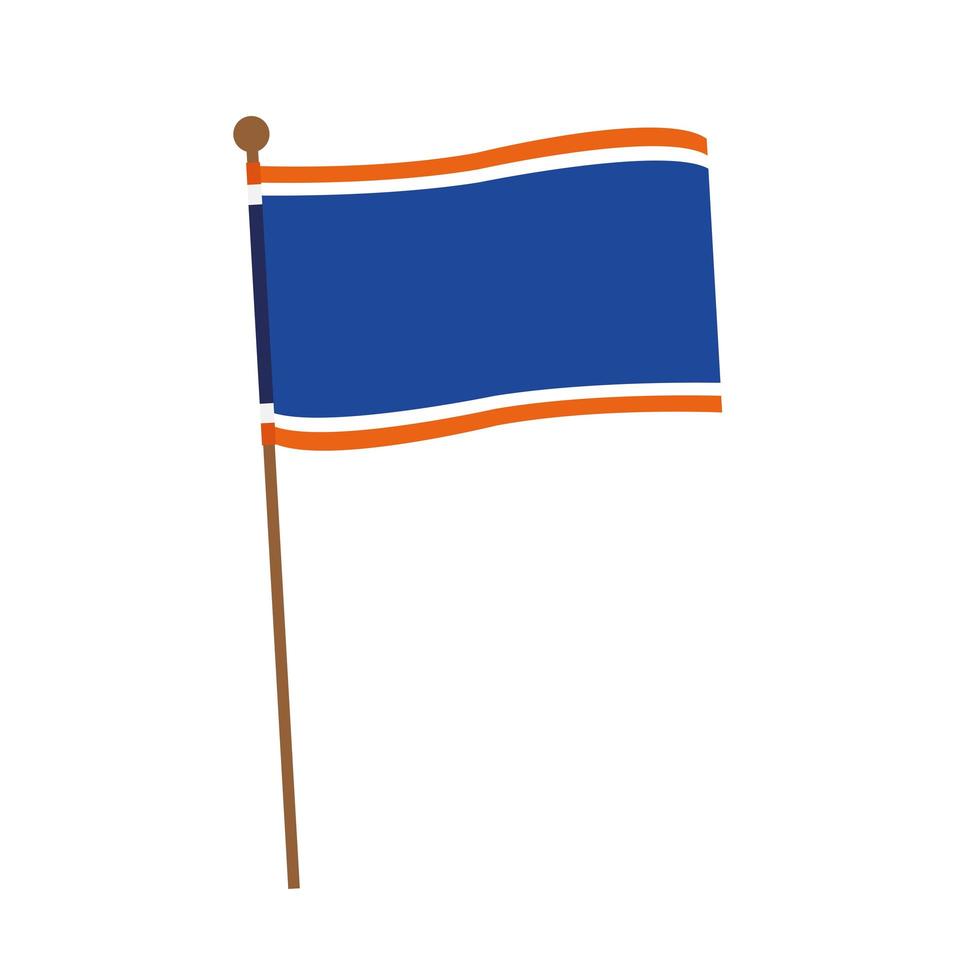 thailand flag in pole waving icon vector