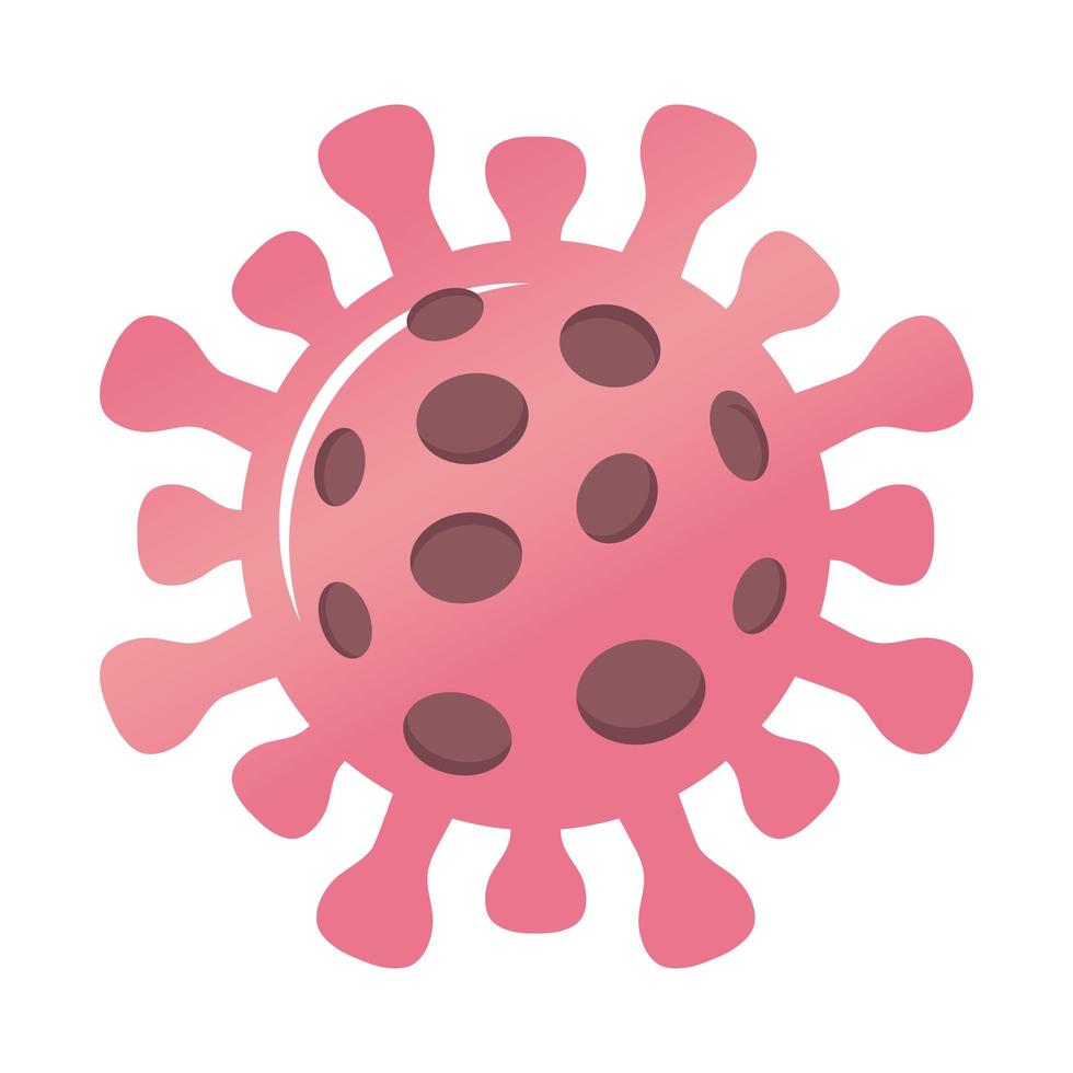 Icono aislado de partículas de virus covid19 vector