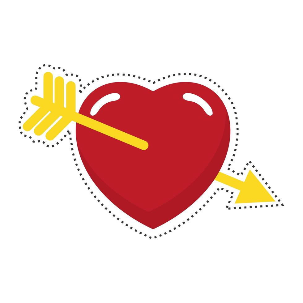 heart with arrow vector