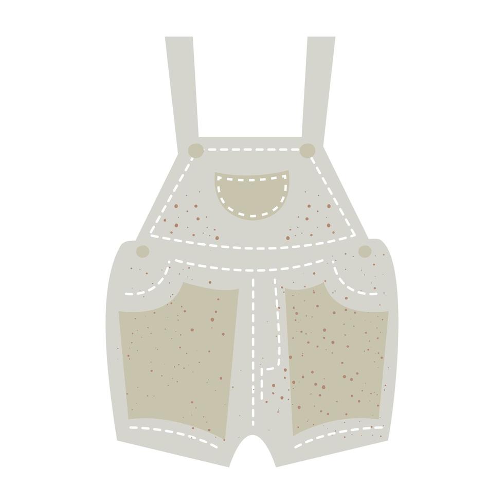 baby overalls clothes accessory icon vector