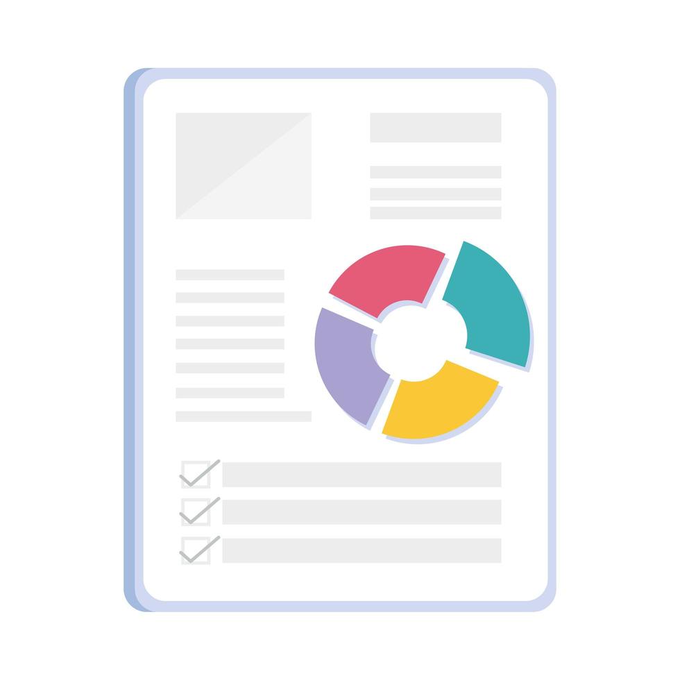 statistics financial documents paper icon vector