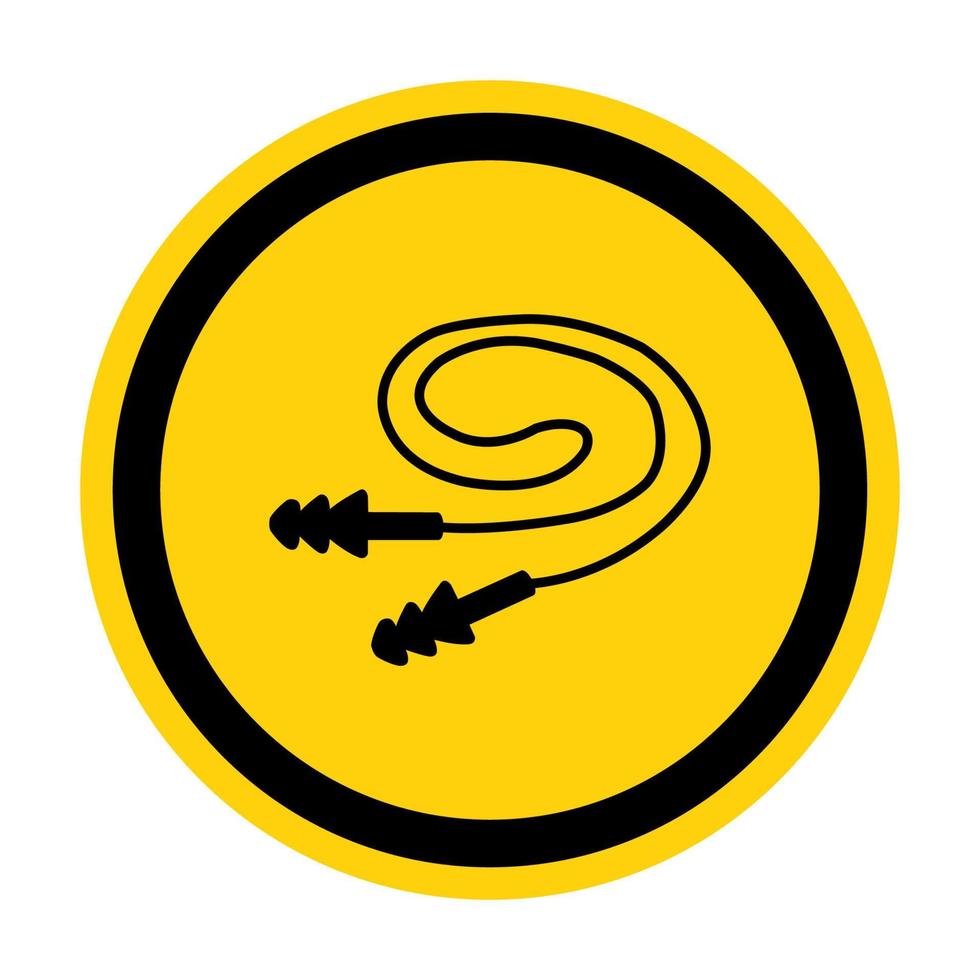 Wear Earplugs Symbol Sign Isolate on White Background,Vector Illustration vector