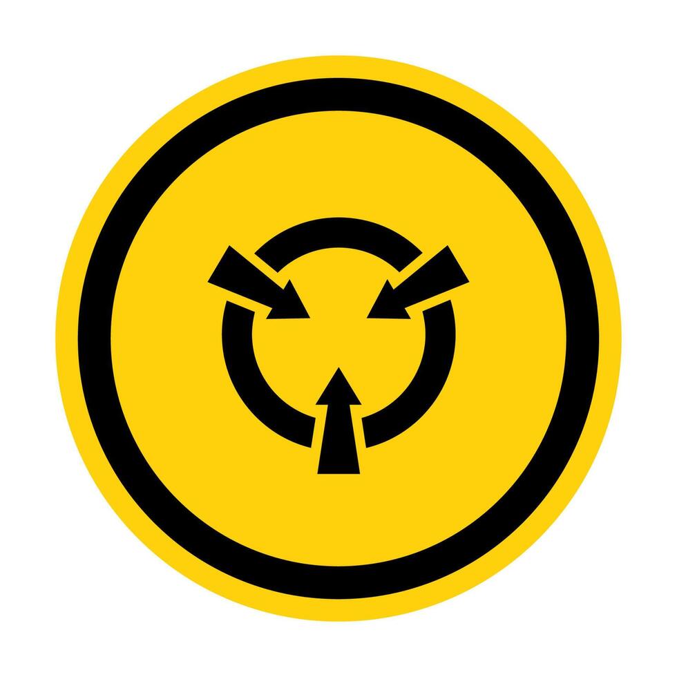 Electrostatic Sensitive Device ESD Symbol Sign Isolate On White Background vector