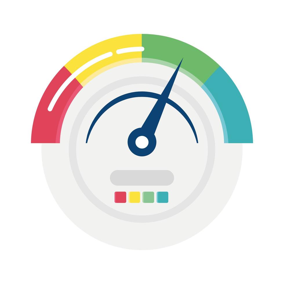 satisfacción del cliente icono de medida de calibre circular vector