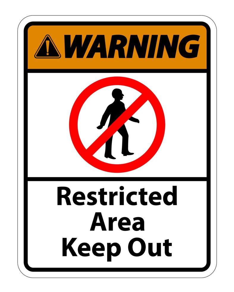 Restricted Area Keep Out Symbol Sign On White Background vector