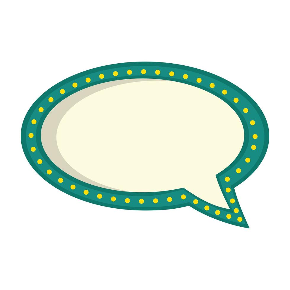 speech bubble bulb vector