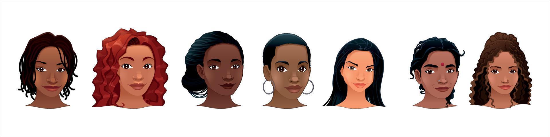 dibujos animados de avatar de mujer vector