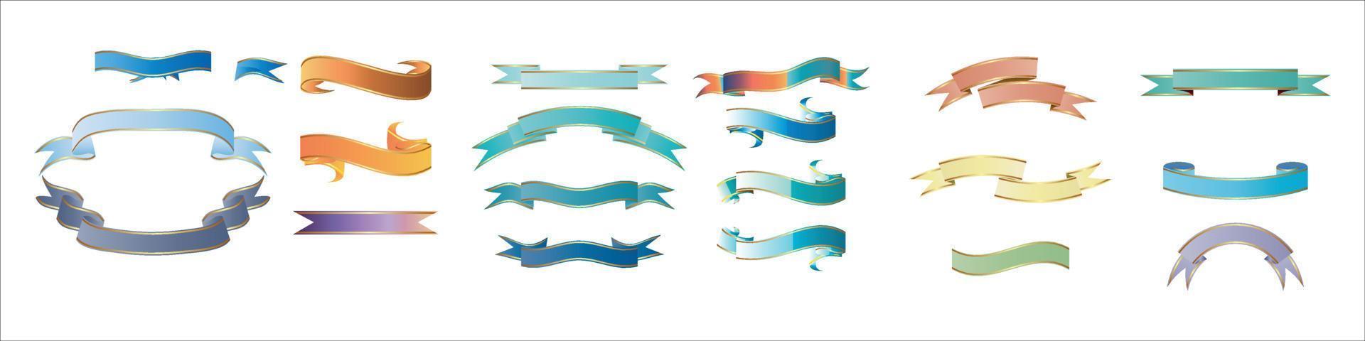 Set of the Ribbons vector