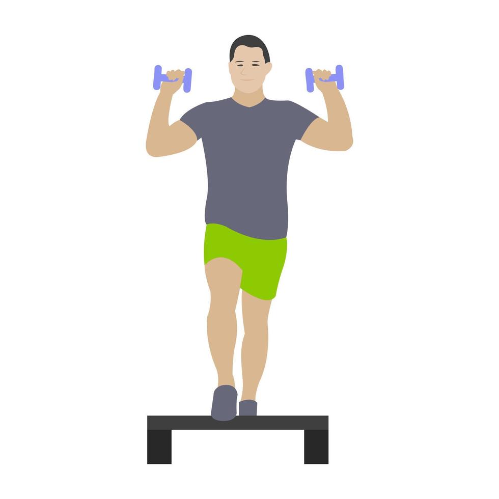 Gym Exercise Concepts vector