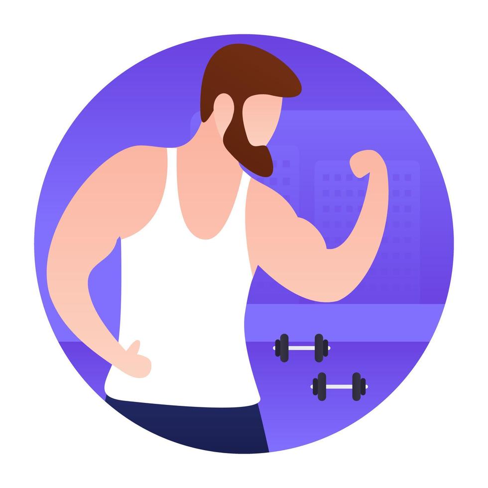 Muscles Building Concepts vector