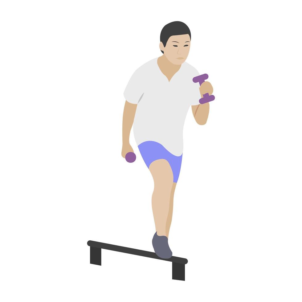 Gym Exercise Concepts vector