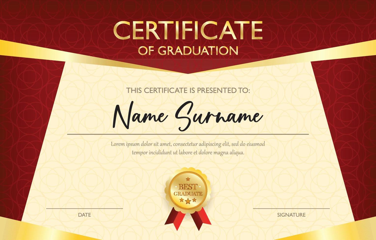 General Certificate Template vector