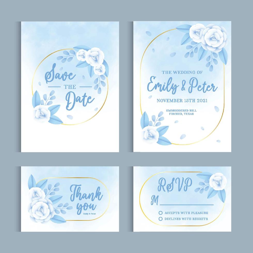 Winter Wedding Invitation vector