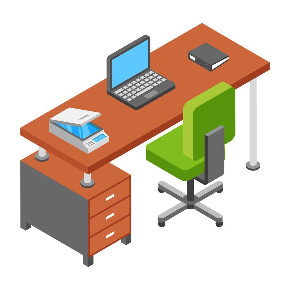 Computer Desk Concepts vector