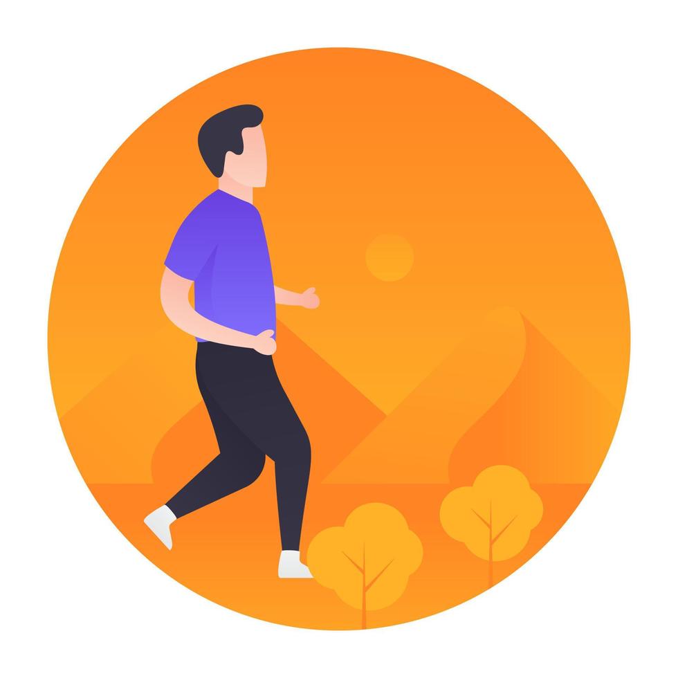 Trendy  Running Concepts vector