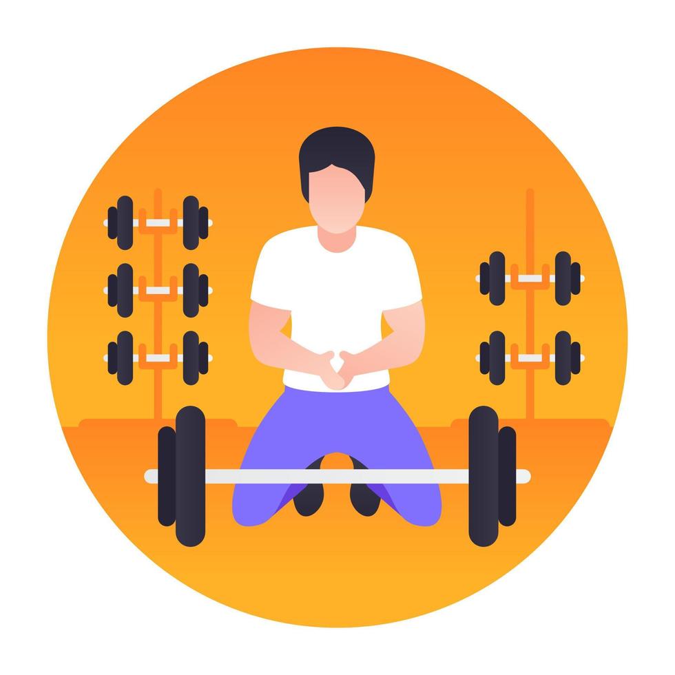 Dumbbells Exercise Concepts vector