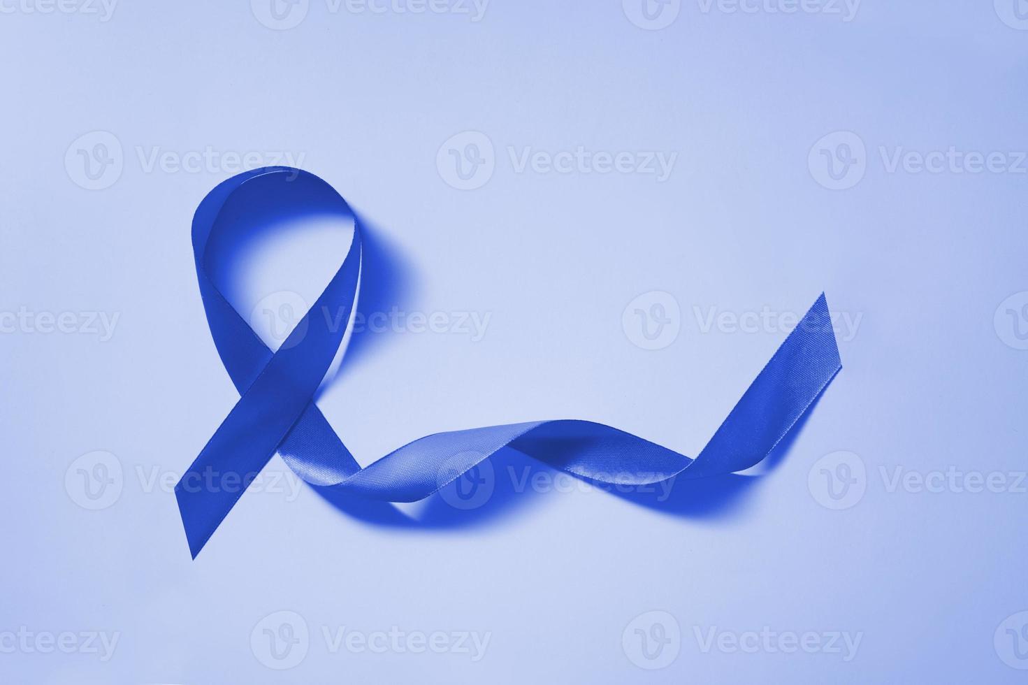 símbolo de la cinta azul del día mundial de la diabetes 14 de noviembre foto