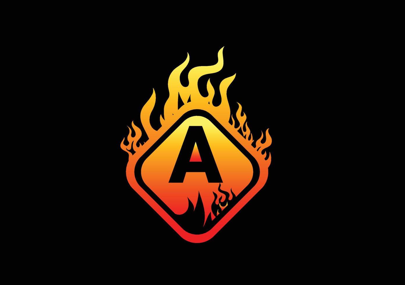 Fire A Letter Logo And Icon Design Template vector