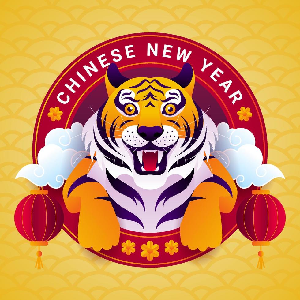 Year of Tiger Celebration vector