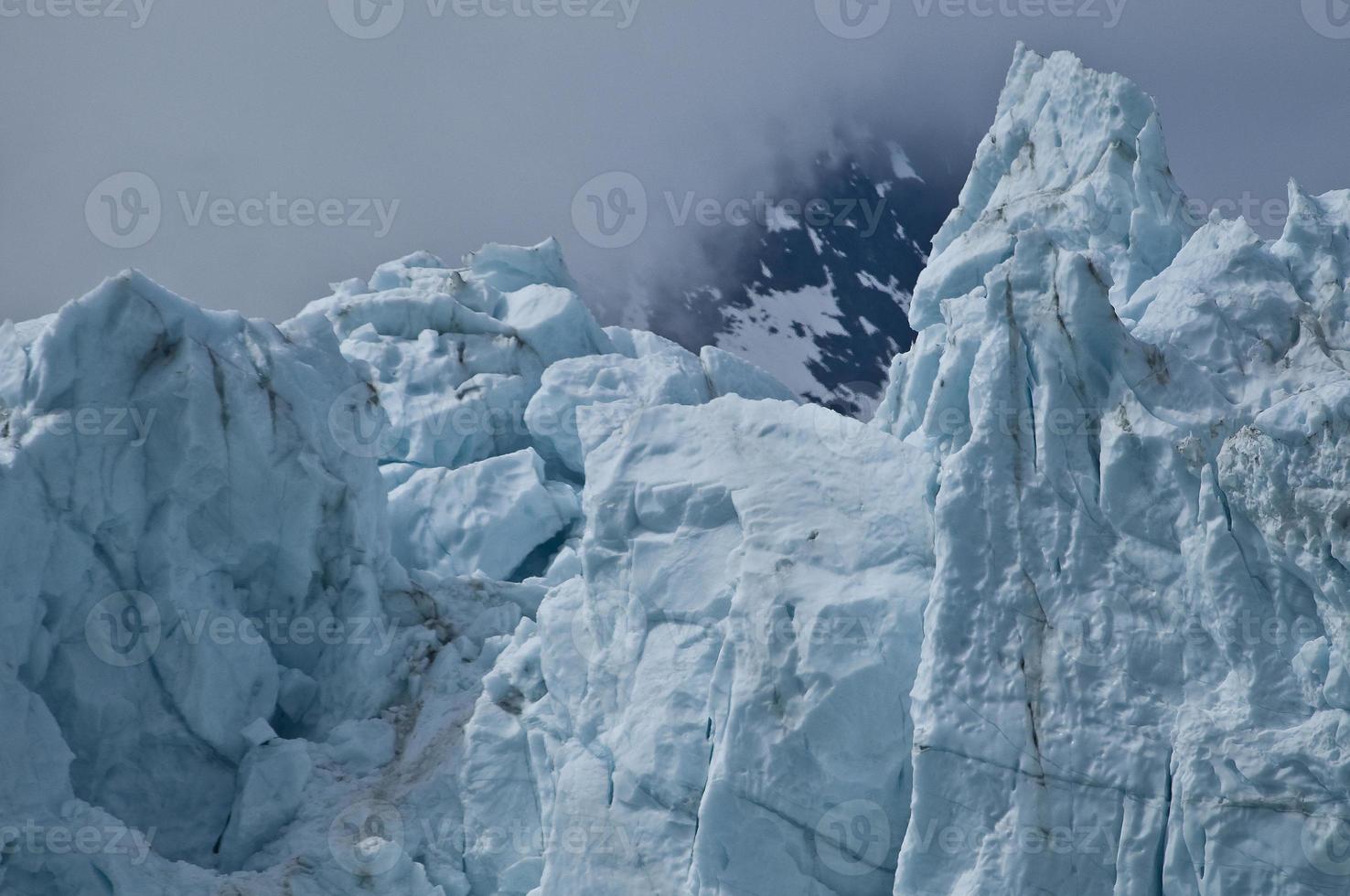 Crevasses at Terminus of Marjerie Glacier, Glacier Bay photo