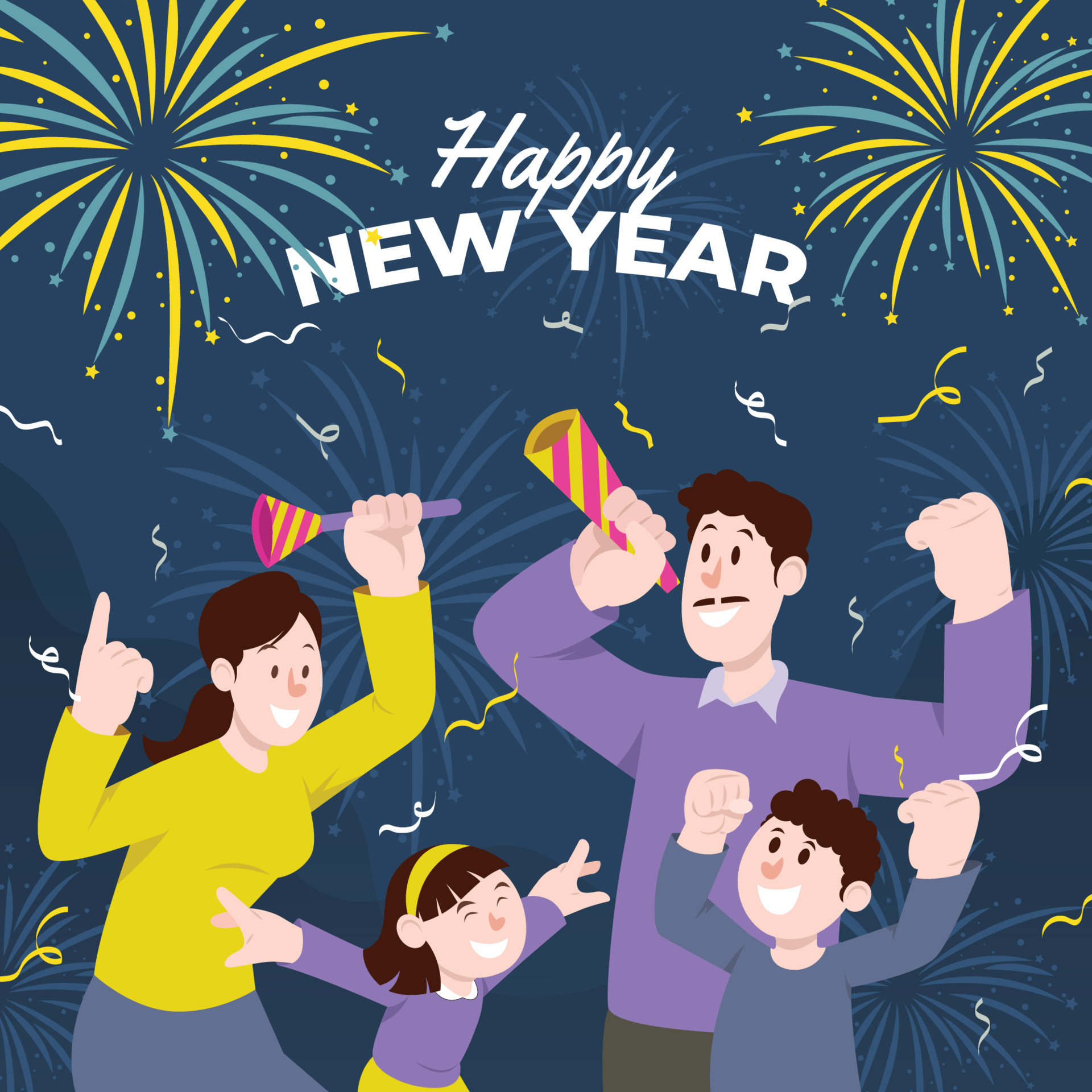 A Family Celebrating New Year Together 3970902 Vector Art At Vecteezy a-family-celebrating-new-year-together-3970902-vector-art-at-vecteezy