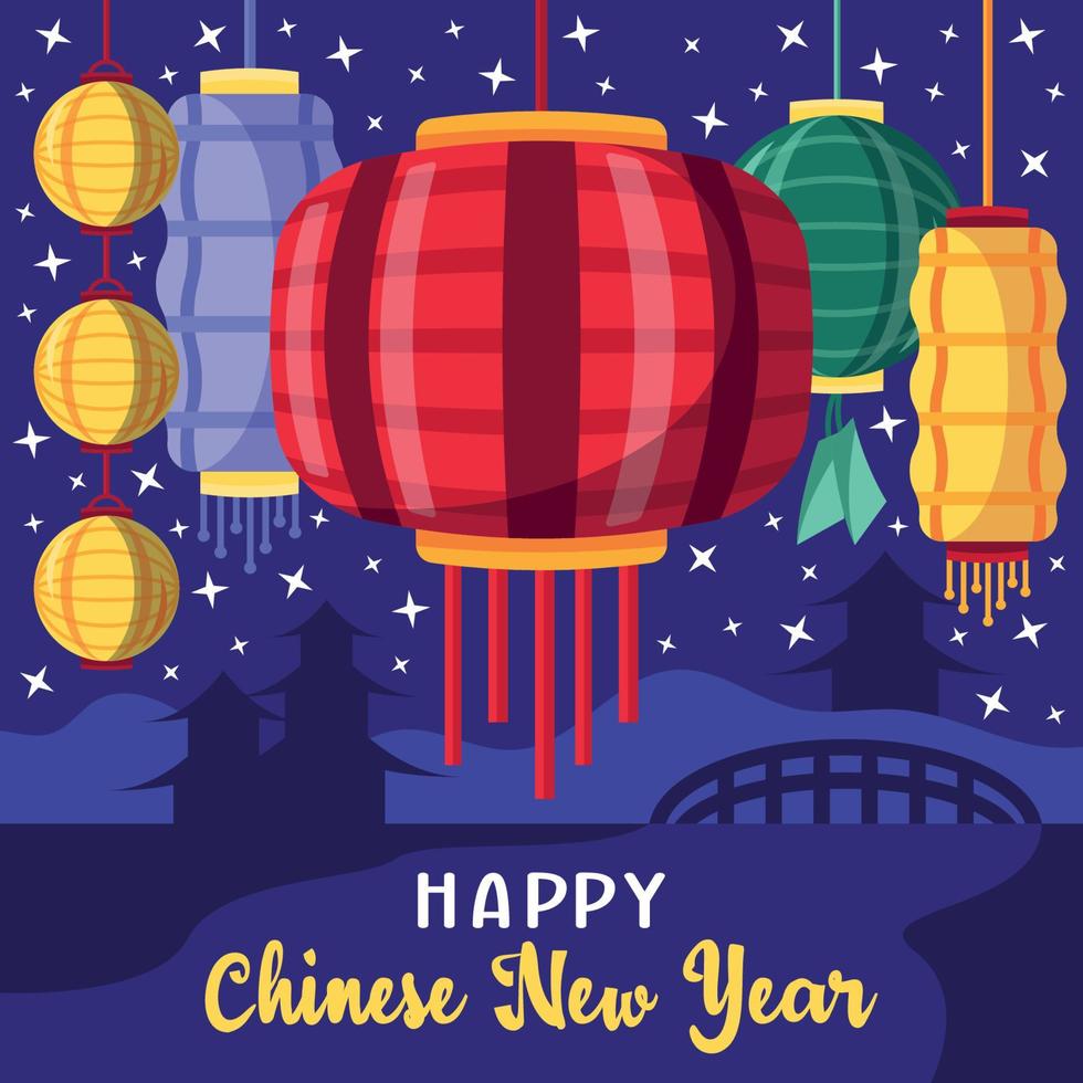 Chinese New Year Lanterns vector