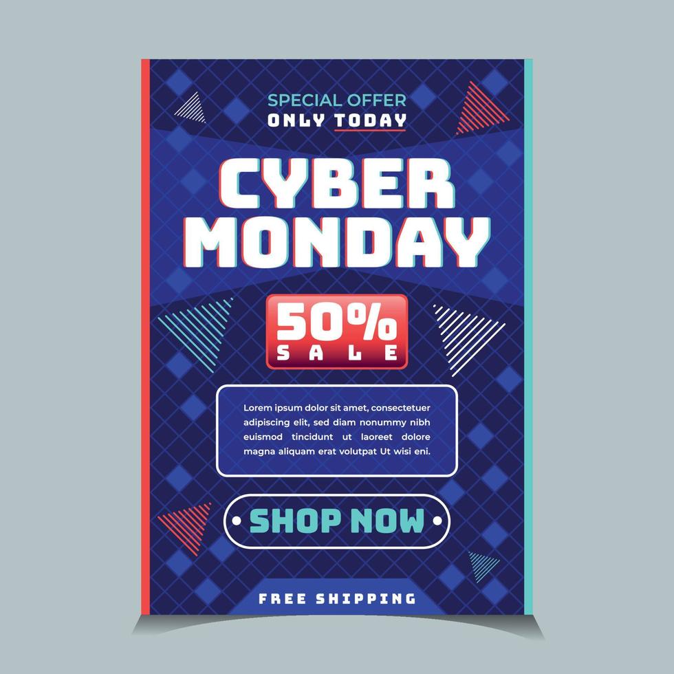 Cyber Monday Poster Template vector