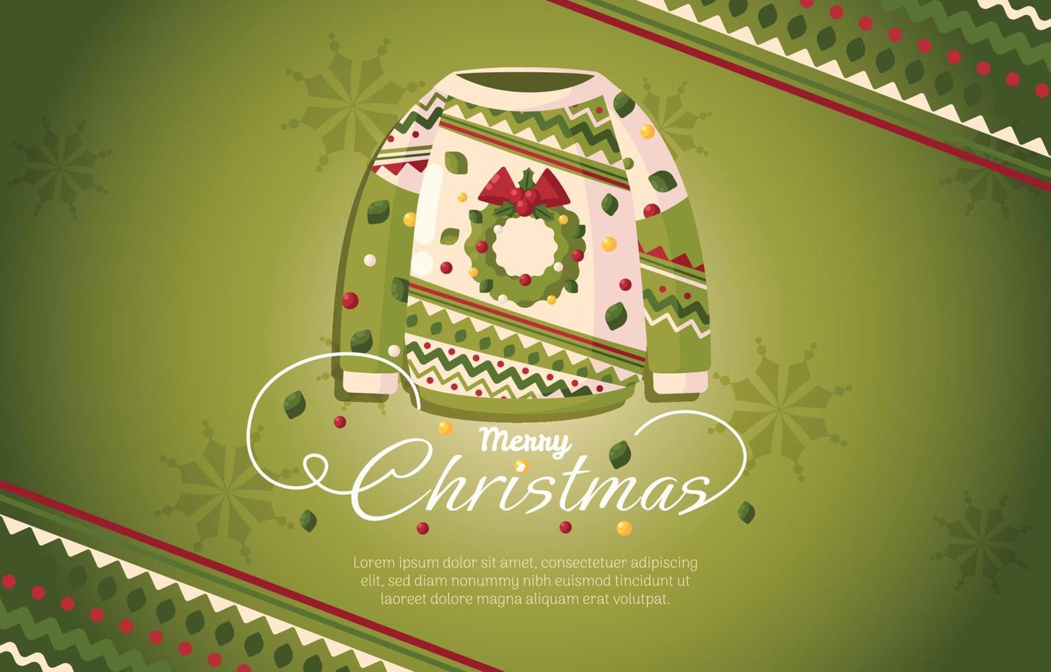 Christmas Ugly Sweater Background vector