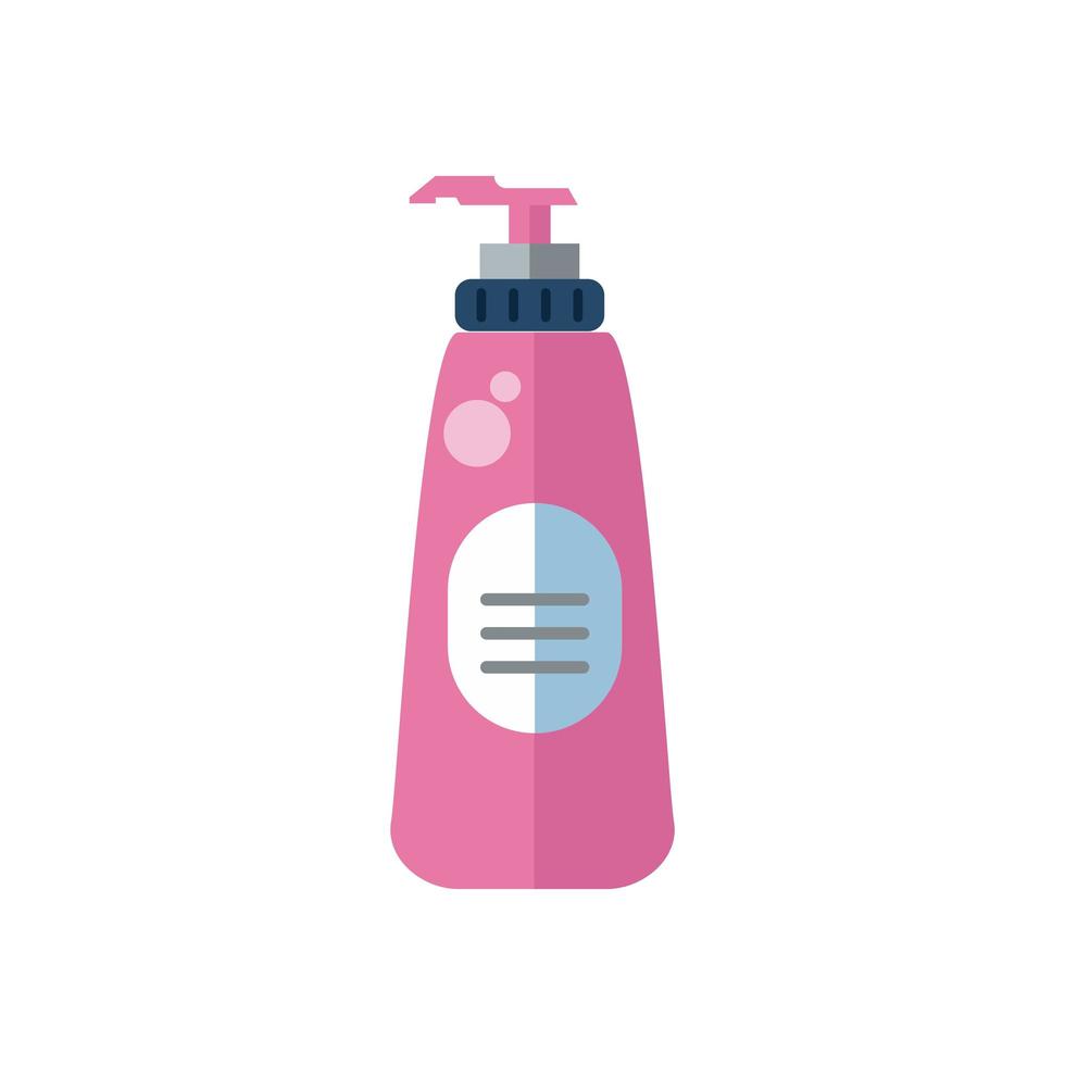 disinfectant plastic bottle product with push dispenser flat style vector