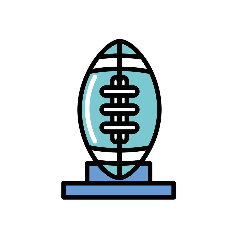 american football sport balloon trophy award vector