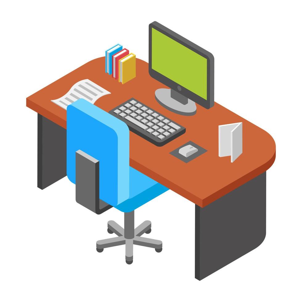 Employee Desk Concepts vector