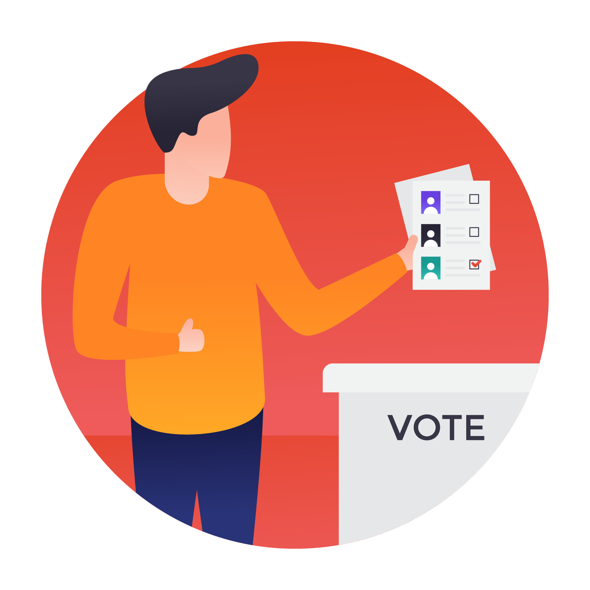 Vote Casting Concepts 3981953 Vector Art at Vecteezy