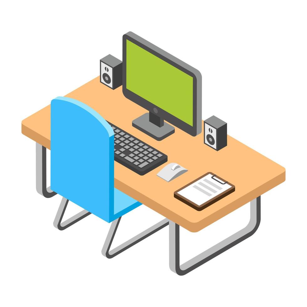 Computer Desk Concepts vector