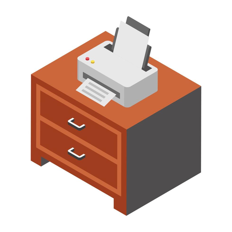 conceptos de impresora de moda vector