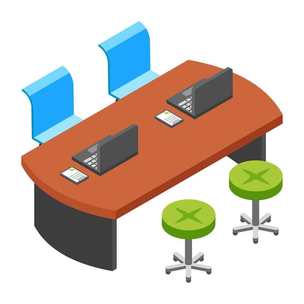 Trendy Workplace Concepts vector