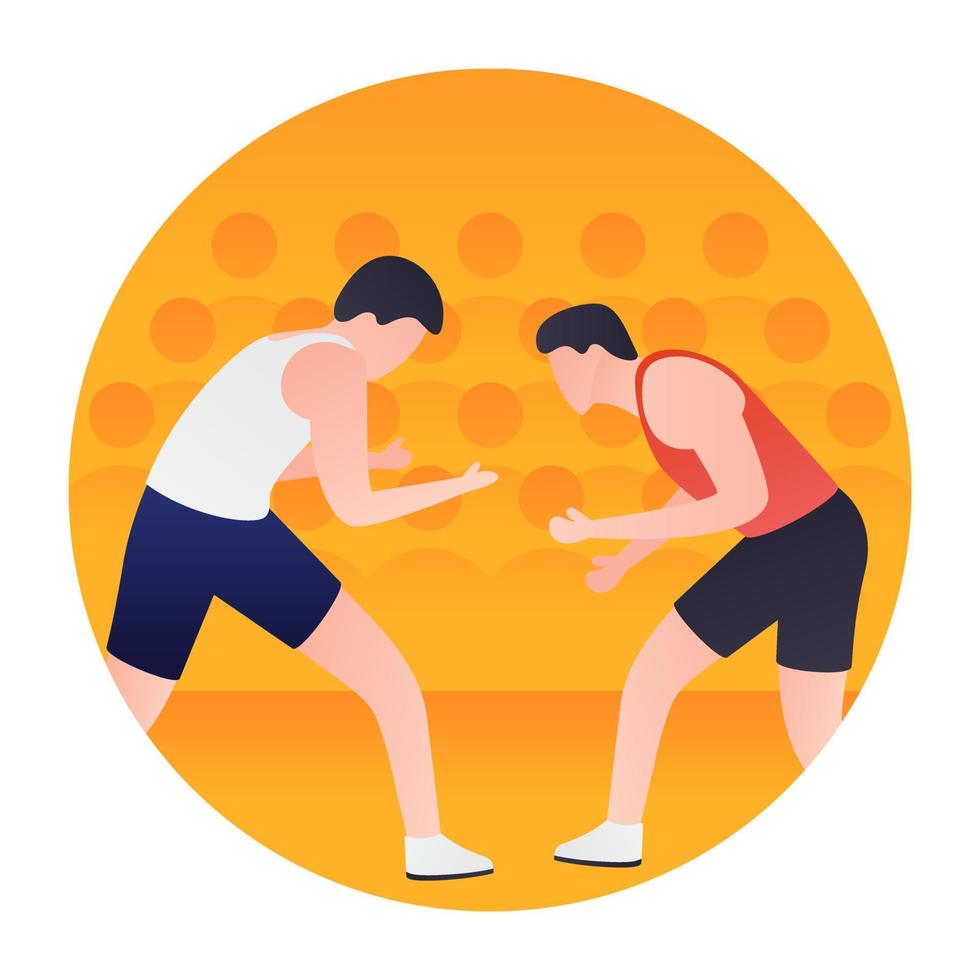 Trendy Wrestling  Concepts vector