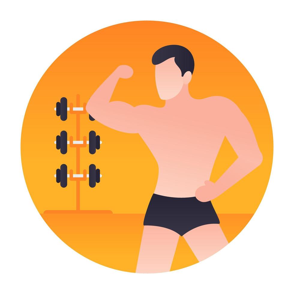 Muscles Building Concepts vector