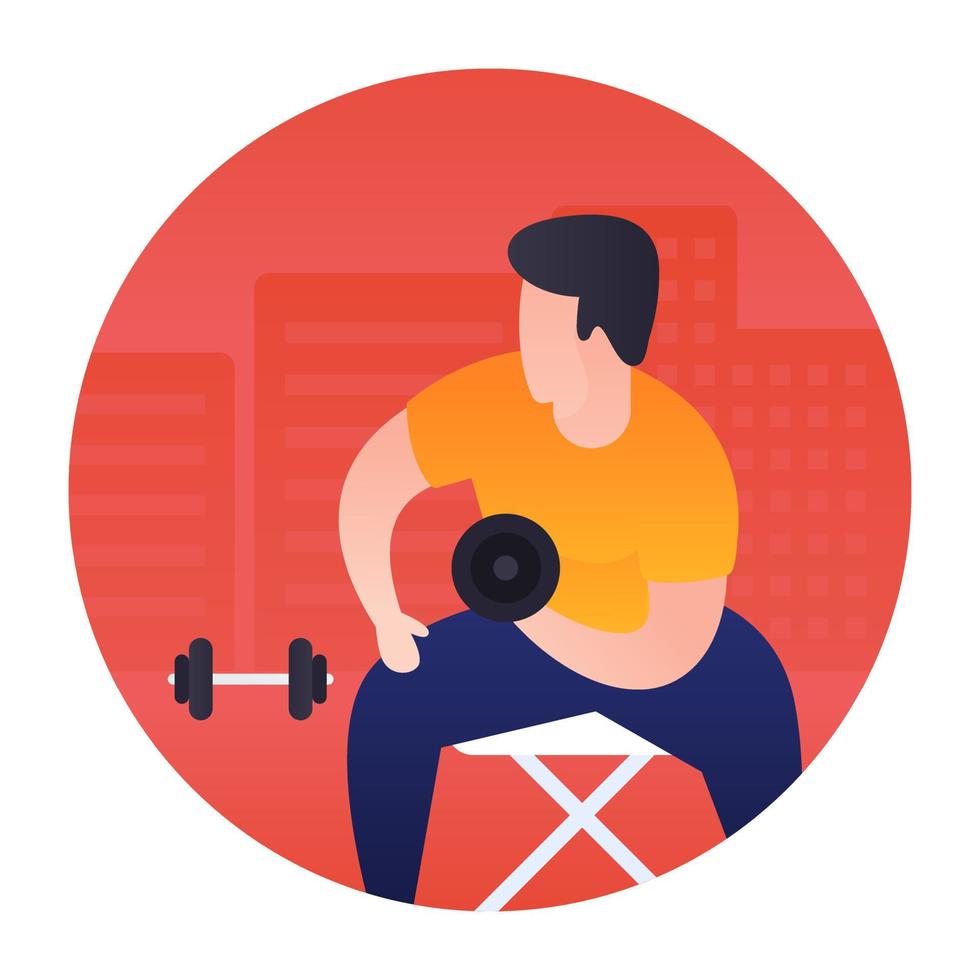 Dumbbells Exercise Concepts vector