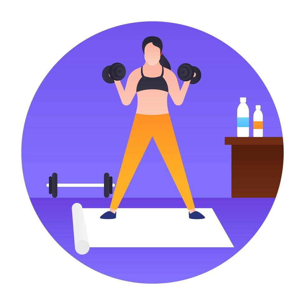 Gym Exercise Concepts vector