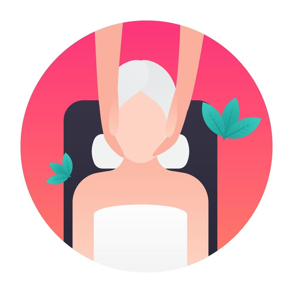 Face Massage Concepts vector