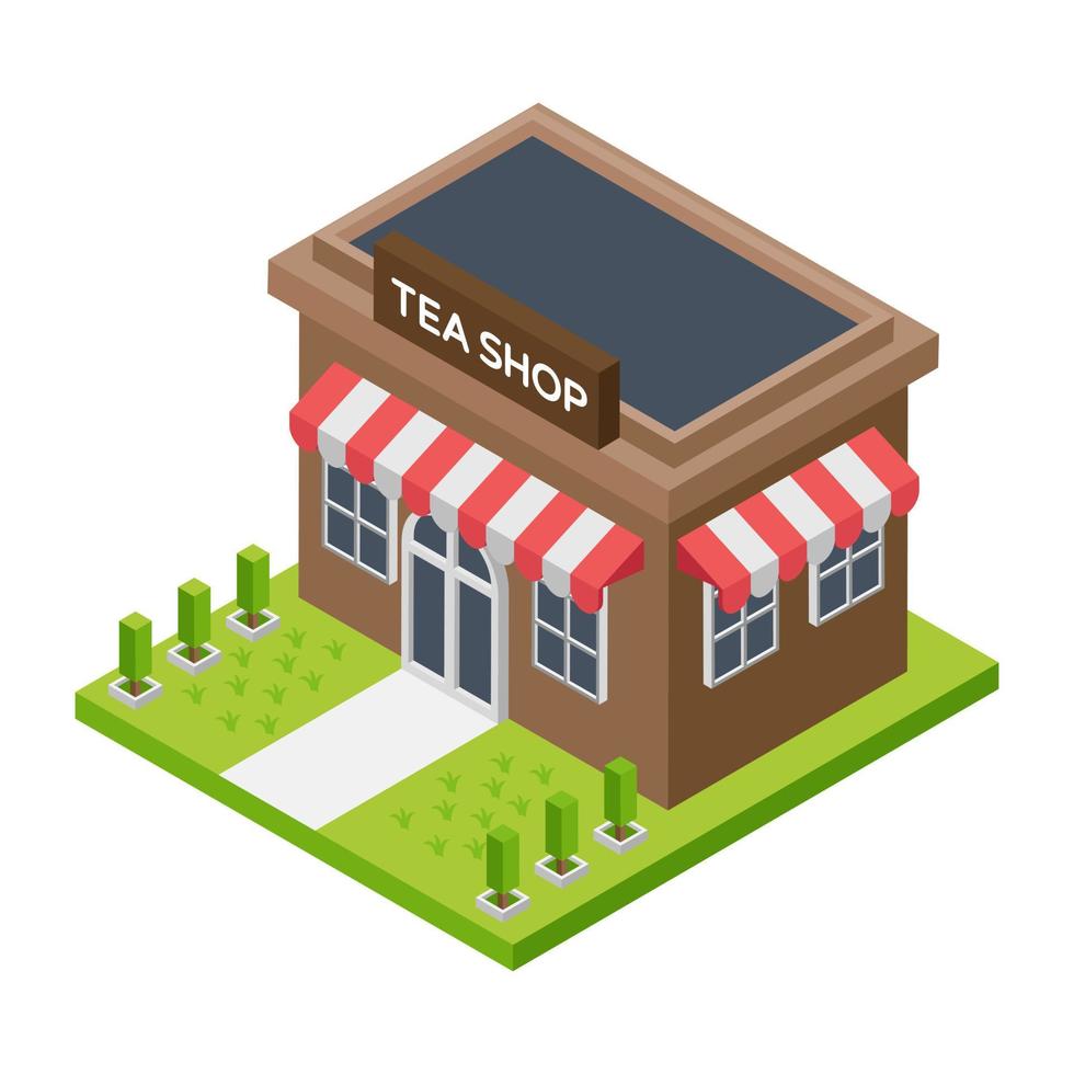 conceptos de la tienda de té vector