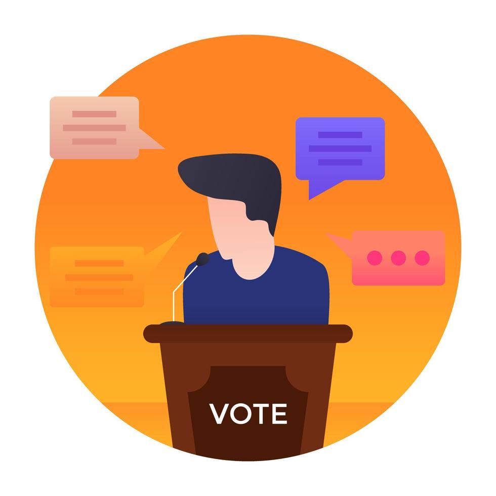 Political Speech Concepts vector