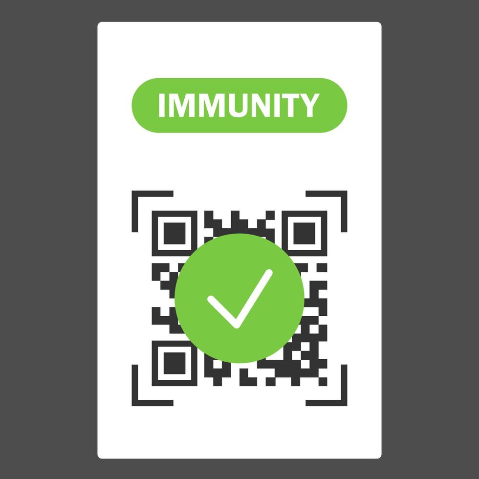 Vaccinated health passport. Travel immune passport. Covid-19 immunity certificate, safe traveling, test negative. Immunity paper document from coronavirus vector