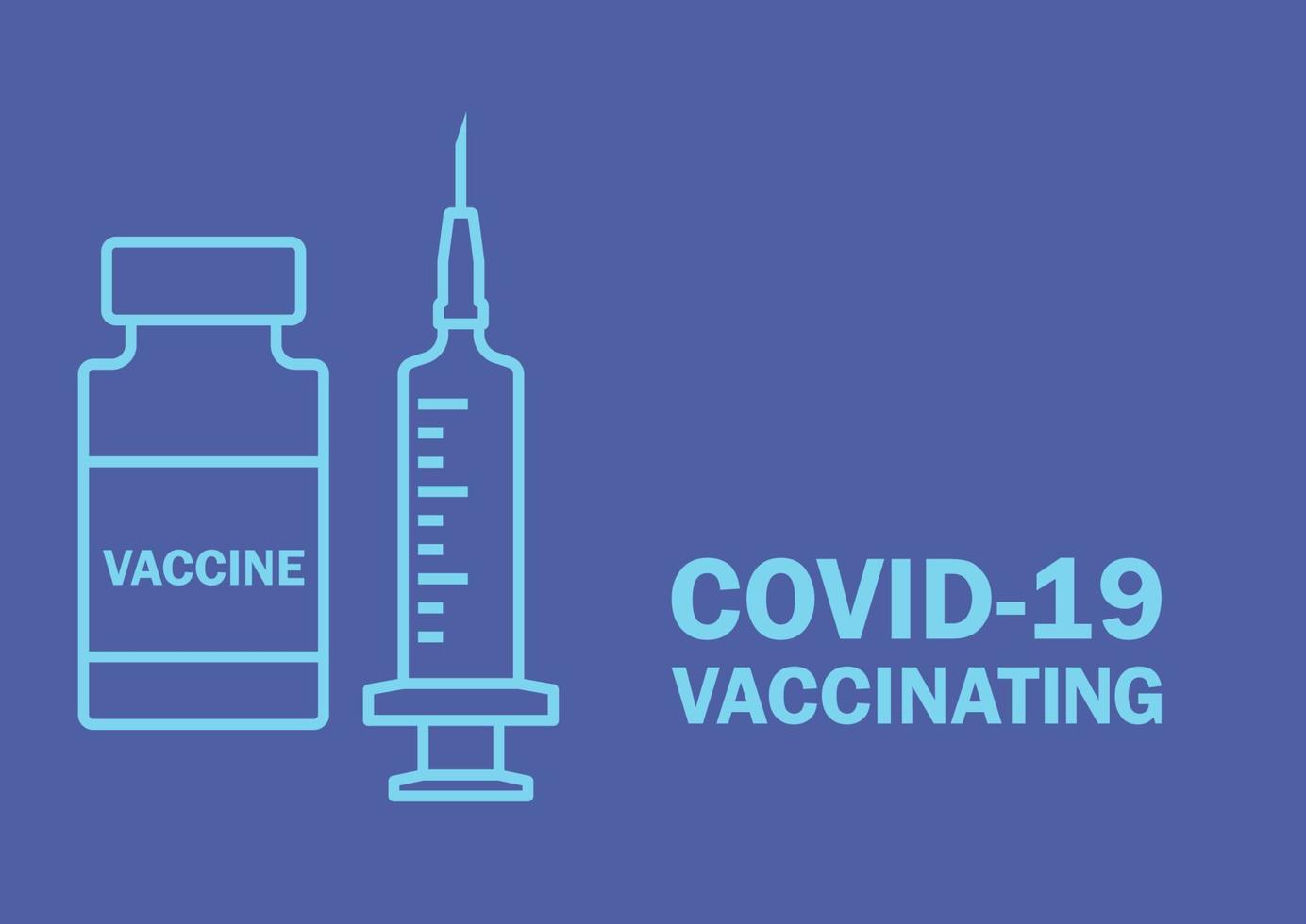 Syringe with vial sign. Vaccination from coronavirus. Immunization concept. Corona virus vaccination with vaccine bottle and syringe, injection tool for Covid-19 immunization treatment vector